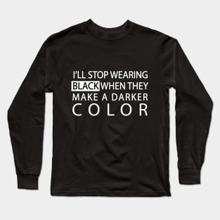 black tee Long Sleeve T-Shirt